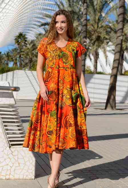 4213 A-34 C free size (2) Платье 124 cm, хлопок | fresh-cotton.com