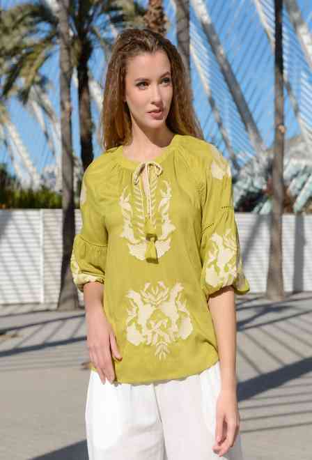 -30 40102 EF V Blusa S,M,L(3) viscosa, 63 cm | fresh-cotton.com