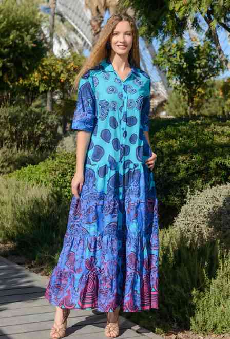 -30 4214 A-30 C Vestido, 139 cm L,XL,2XL,3XL(4), algodon. | fresh-cotton.com
