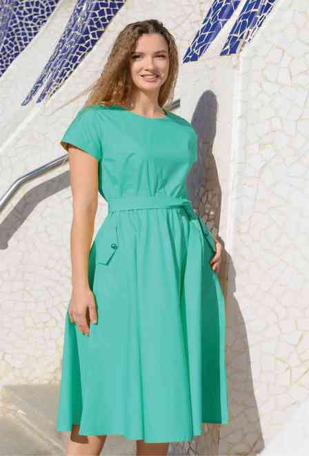 -30 4055 EF gold CS Dress, M,L,XL(3), cotton. 115 cm | fresh-cotton.com