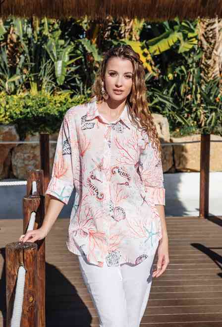 5201 A-24c Blouse S/M (2), cotton, 75 cm | fresh-cotton.com