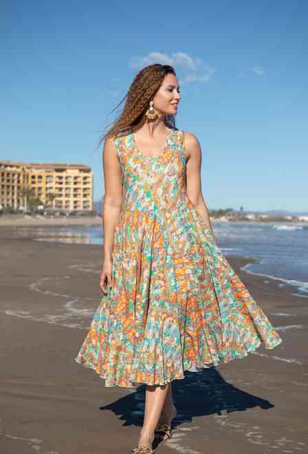 5212 A-9 C Vestido talla unica (2), algodon, 130 cm | fresh-cotton.com