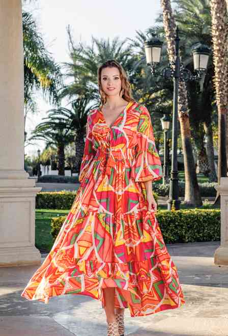 5222 A-4 C Vestido talla unica (2), algodon, 142 cm | fresh-cotton.com