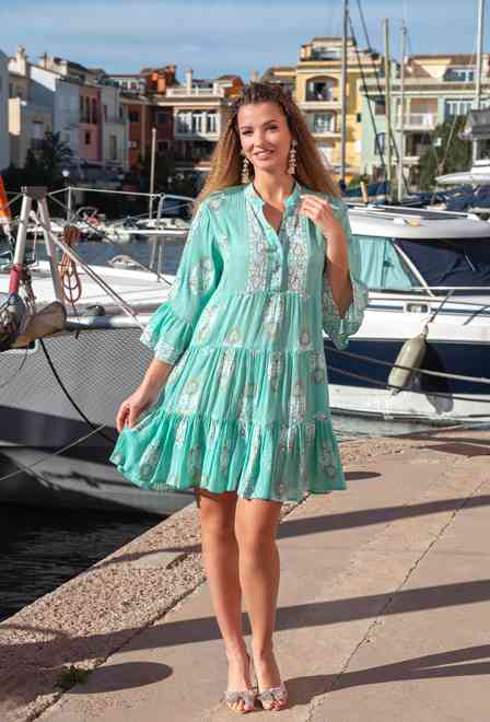 5214 A-28 VL Vestido S/M (2), viscosa, 90 cm | fresh-cotton.com