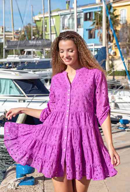5066 F lilac Cm Vestido M/L (2), algodon, 90 cm | fresh-cotton.com