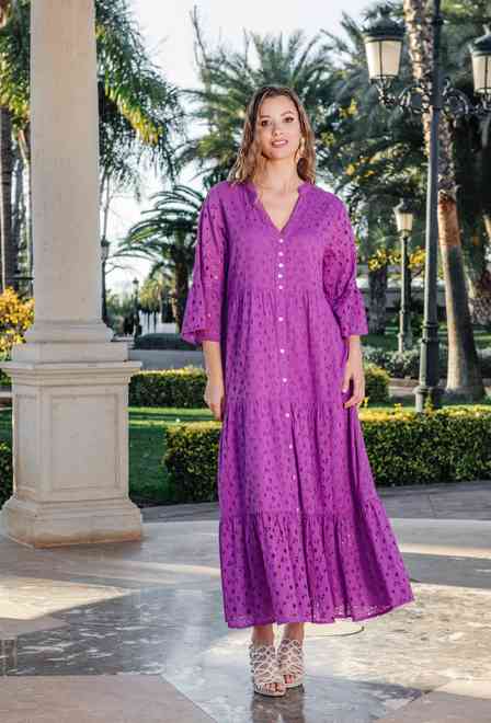 5085 F lilac C Сукня XL/2XL, бавовна, 140 cm | fresh-cotton.com