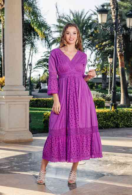 5086 F lilac C Платье XL/2XL, хлопок, 140 cm | fresh-cotton.com