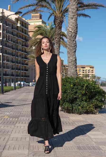 5087 F black Cm Платье XL/2XL, хлопок, 140 cm | fresh-cotton.com
