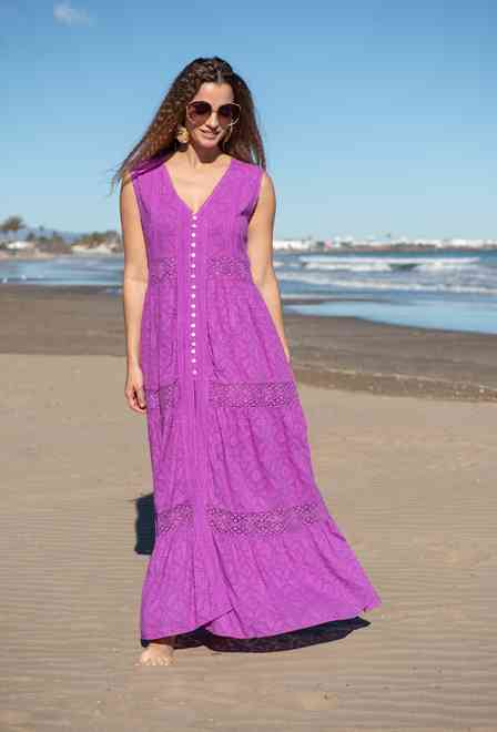 5087 F lilac C Платье XL/2XL, хлопок, 140 cm | fresh-cotton.com