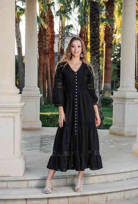 5088 F black C Сукня XL/2XL (2), бавовна, 140 cm | fresh-cotton.com