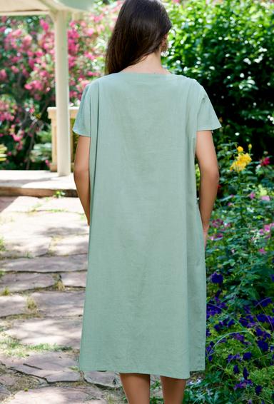 2565 A-96L Dress 3XL,4XL,5XL(3), linen, 106 cm | fresh-cotton.com
