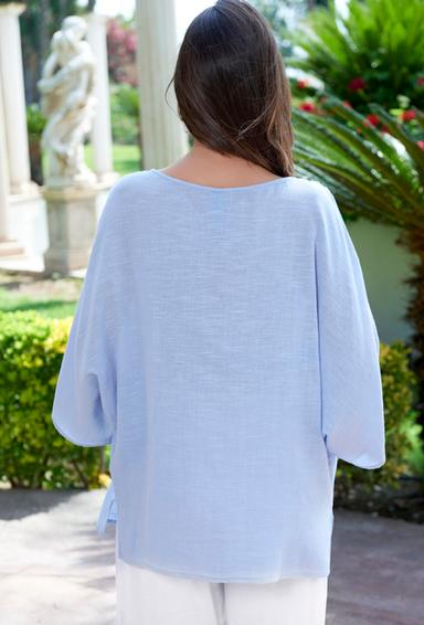 2061 A-5C Blouse 2XL,3XL,4XL(3), cotton, 72 cm | fresh-cotton.com