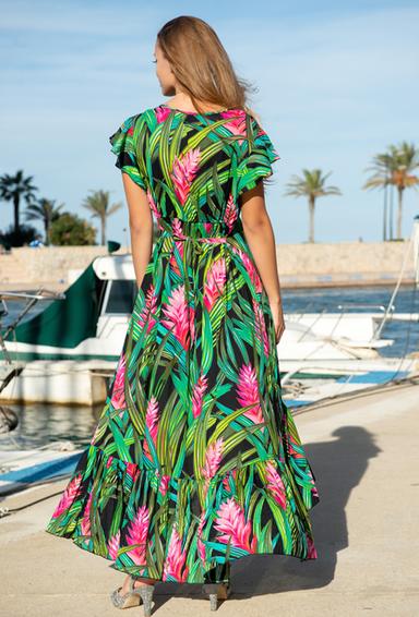 21A-208/1 V Dress M,L,XL,2XL(4), 141 см, viscose | fresh-cotton.com