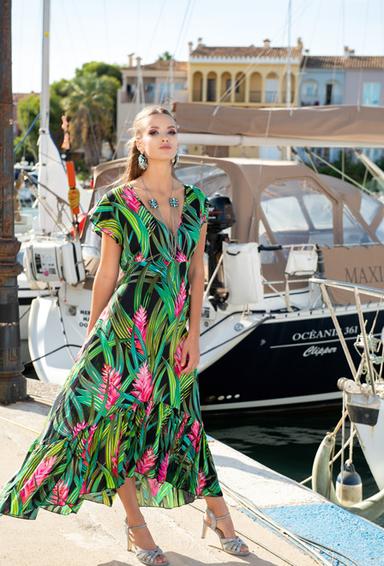 21A-208/1 V Dress M,L,XL,2XL(4), 141 см, viscose | fresh-cotton.com