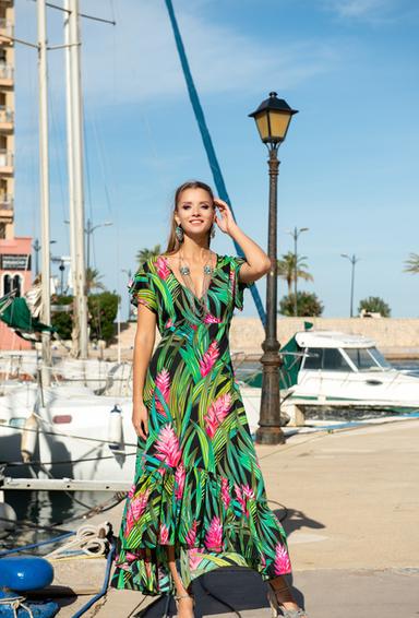 21A-208/1 V Dress M,L,XL,2XL(4), 141 см, viscose | fresh-cotton.com