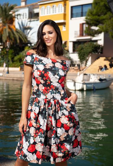 promocion 10e 21A-232/3 SV Vestido M,L,XL(3), 95 cm, viscosa | fresh-cotton.com