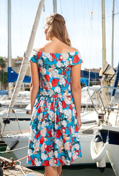 promocion 10e 21A-232/3 SV Vestido M,L,XL(3), 95 cm, viscosa | fresh-cotton.com