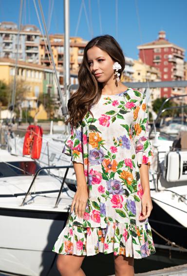 21NI-323/3 V Платье M,L,XL,2XL(4), 93-95 см, вискоза | fresh-cotton.com