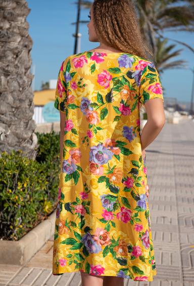 21NI-338/3 V Dress M,L,XL(3), 102 cm, viscose | fresh-cotton.com