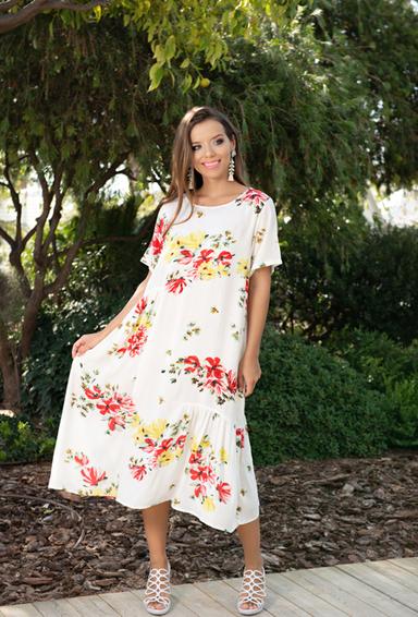 21NI-334 V Dress L,XL,2XL(3), 120 cm, viscose | fresh-cotton.com