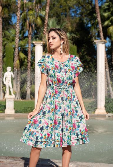 promocion 7.5e 21NI-327/2 V Vestido M,L,XL,2XL(4), 100 cm, viscosa | fresh-cotton.com