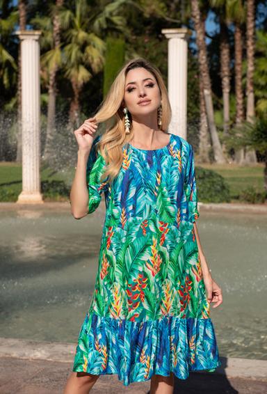 promocion 7.50e 21NI-322/3 V Vestido L,XL,2XL,3XL(4), 100 cm, viscosa | fresh-cotton.com