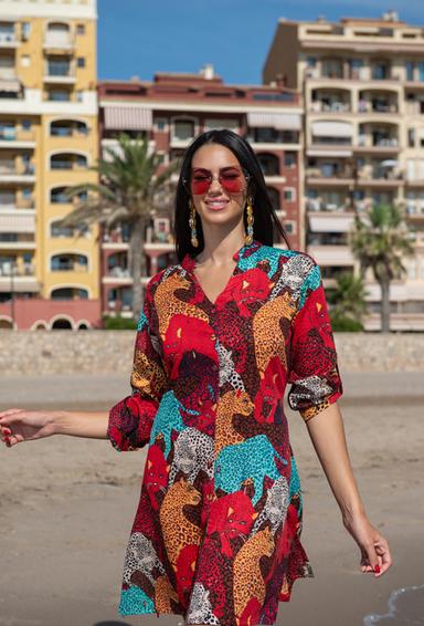 22A-411 V Туника S,M,L(3), 90 cm, вискоза | fresh-cotton.com