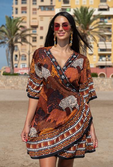 22A-421/5 V Vestido, talla unica (2), viscosa, 90 cm | fresh-cotton.com