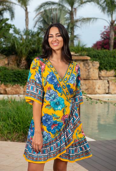 22A-421/5 V Vestido, talla unica (2), viscosa, 90 cm | fresh-cotton.com
