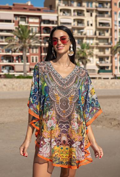 22NI-601 SH Tunica talla unica (2), 90 cm, chifon | fresh-cotton.com