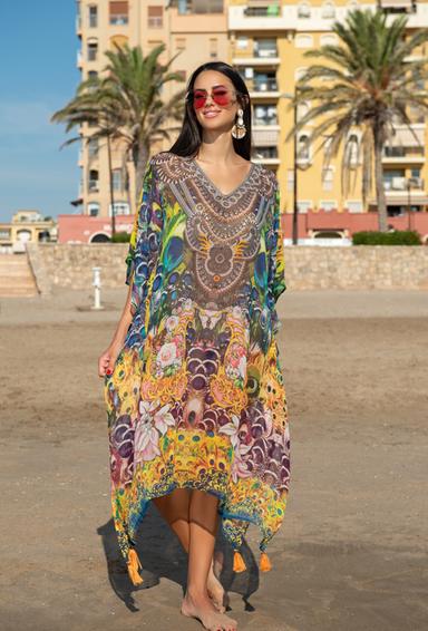 -30 22NI-605 SH Тунiка free size (2), 110 см, шифон | fresh-cotton.com