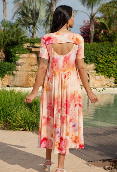 22NI-614/1 V Dress, viscosa | fresh-cotton.com