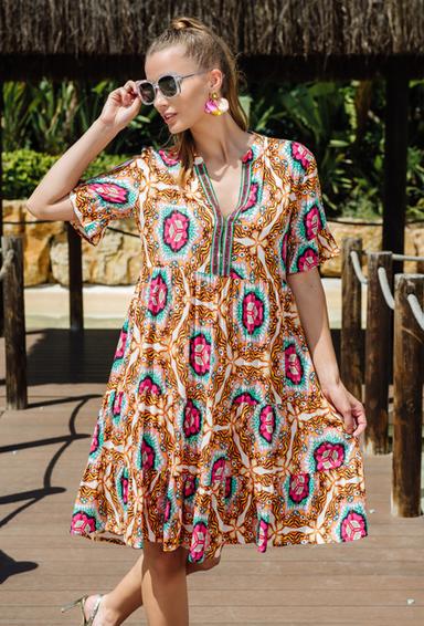 4019 EF-8 VM S,M,L(3), модал вискоза. Платье, 95 см | fresh-cotton.com