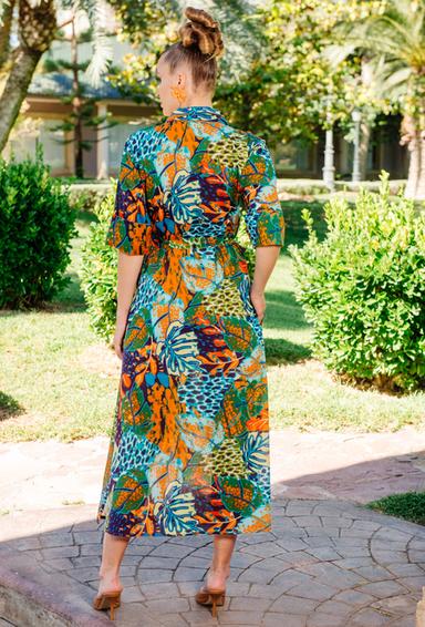 4217 A-38 C Vestido, M,L,XL,2XL(4), algodon. 132 cm | fresh-cotton.com