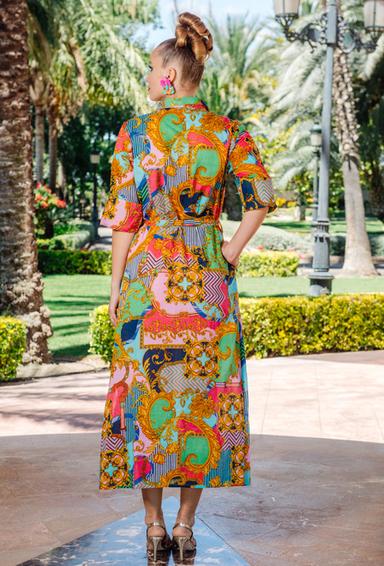 4217 A-38 C Vestido, M,L,XL,2XL(4), algodon. 132 cm | fresh-cotton.com