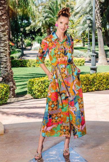 4217 A-38 C Vestido, M,L,XL,2XL(4), algodon. 132 cm | fresh-cotton.com
