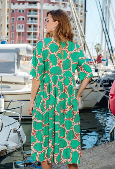 -20 4025 EF-10 VM Vestido, S/M, L/XL(4), modal viscosa. 110 cm | fresh-cotton.com