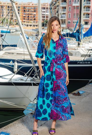 4217 A-38 C Vestido, M,L,XL,2XL(4), algodon. 132 cm | fresh-cotton.com
