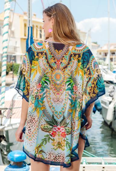 4030 EF-17 SH Tunica, talla unica (2), shifon de viscosa. 90 cm | fresh-cotton.com