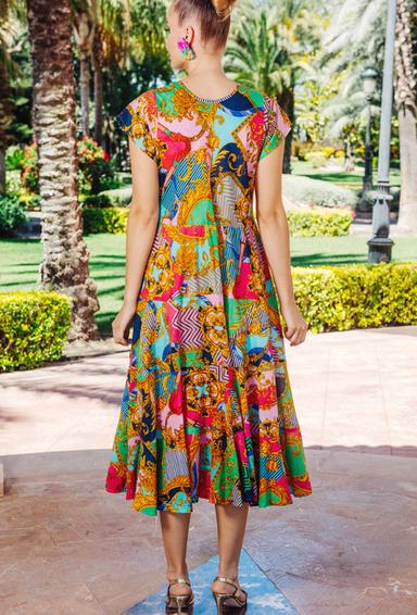 4213 A-34 C free size (2) Платье 124 cm, хлопок | fresh-cotton.com
