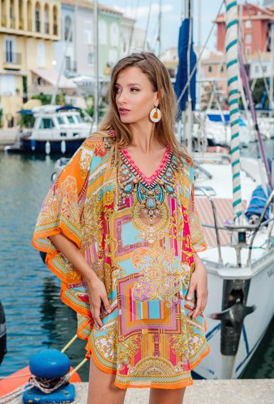 4030 EF-17 SH Tunica, talla unica (2), shifon de viscosa. 90 cm | fresh-cotton.com