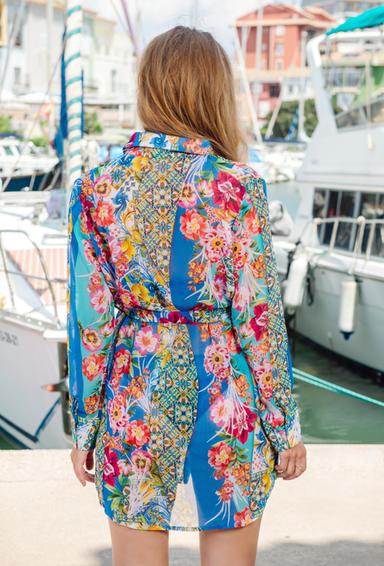4035 EF-18 SH S/M, L/XL(4), шифон. Сорочка, 87 см | fresh-cotton.com