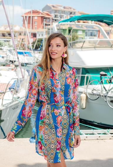 4035 EF-18 SH S/M, L/XL(4), шифон. Сорочка, 87 см | fresh-cotton.com