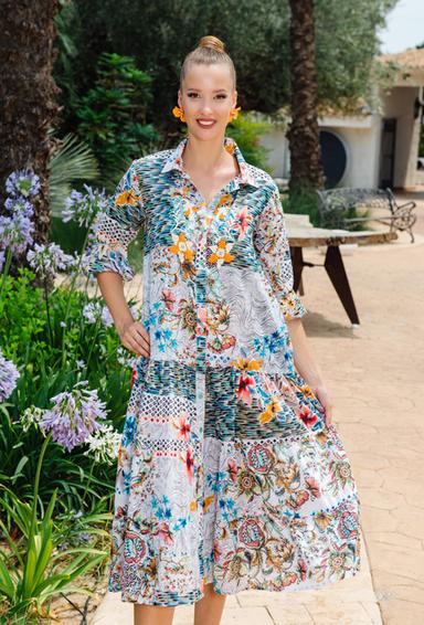 4227 A-35 C S,M,L,XL(4), cotton. Dress, 115 cm | fresh-cotton.com