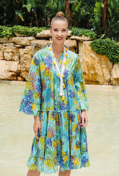 -20 4420 IN-28 C Vestido, M,L,XL,2XL(4), algodon. 105 cm | fresh-cotton.com