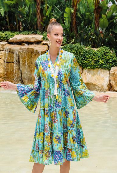 -20 4420 IN-28 C Vestido, M,L,XL,2XL(4), algodon. 105 cm | fresh-cotton.com