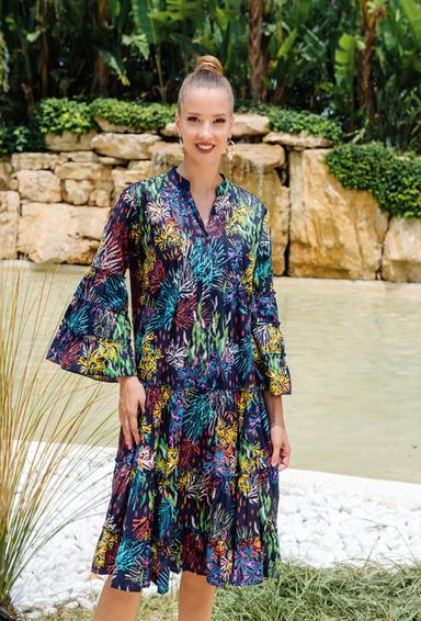 -20 4420 IN-28 C Vestido, M,L,XL,2XL(4), algodon. 105 cm | fresh-cotton.com