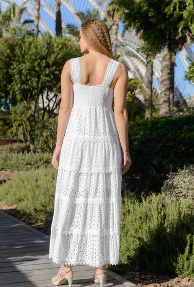 -30 4076 F white C Dress, S,M,L,XL(4), cotton. 147 cm | fresh-cotton.com