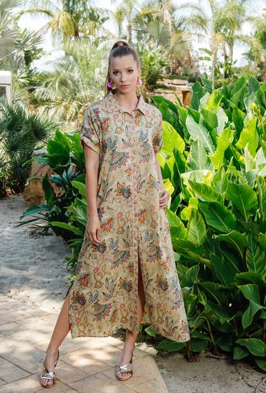 -20 4252 A-42 C M,L,XL,2XL(4), algodon. Vestido, 132 cm | fresh-cotton.com