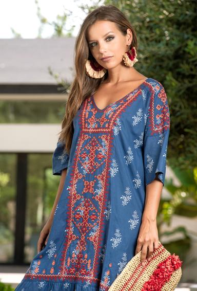 promocion 8.50e 1403 I-1c Vestido M,L,XL,2XL(4), 102 cm, algodon | fresh-cotton.com